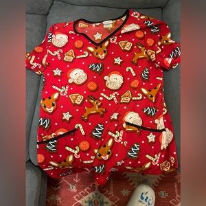 Rudolph Scrub Top